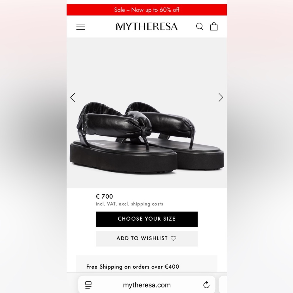 NIB Miu Miu Black Leather Slingback Thong Platform Sandal 38.5 - Picture 2 of 9